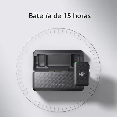Vista 5 de DJI Mic (2 TX + 1 RX + Estuche de Carga), Micrófono Lavalier Inalámbrico, Alcance de 250m (820 pies), Batería de 15 Horas, Micrófono Inalámbrico