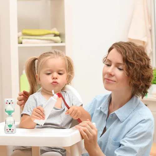 Vista 7 de Temporizador de Arena de 2 Minutos para Cepillo de Dientes para Niños - Paquete Grande Individual Reloj de Arena Sonriente