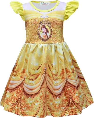 Vista 2 de Encanto Mirabel Vestido para niñas y niños pequeños, vestido de princesa, vestido de unicornio, vestido de sirena, disfraz de Isabella