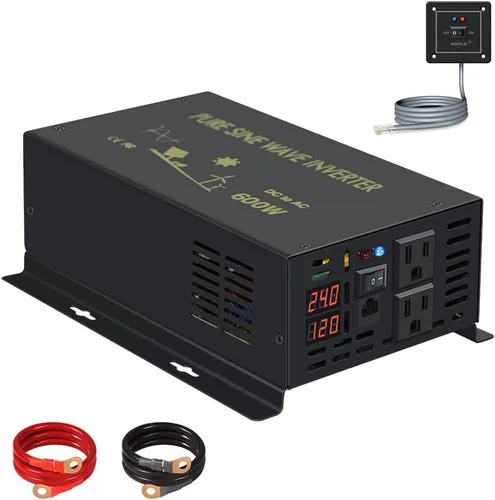 Vista 13 de WZRELB Onda sinusoidal pura de potencia completa 12V a 120V DC a CA inversor de corriente (RBP500S)