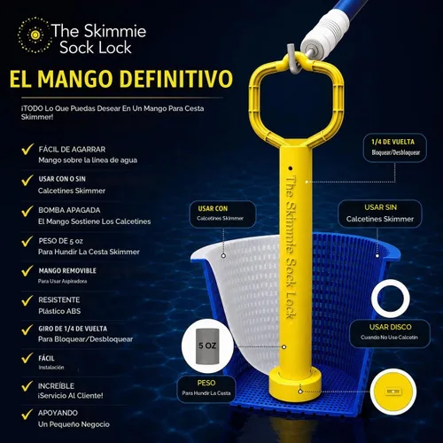 Vista 4 de The Skimmie Sock Lock - Soporte para calcetines con filtro de piscina