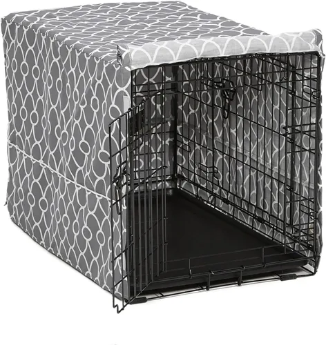 Vista 14 de MidWest Homes for Pets XL Funda para jaula de perro, cubierta de perrera de poliéster negro para dar privacidad, se ajusta a la mayoría
