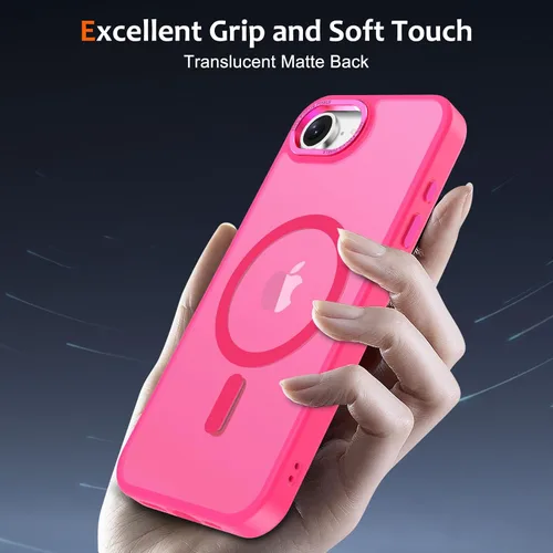 Vista 1086 de Anuck - Funda magnética para iPhone 11 compatible con MagSafe, carcasa trasera mate translúcida dura, borde de TPU, delgada, resistente a impactos