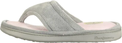 Vista 13 de Pantuflas Dearfoams Melanie de microfibra, con color combinado, con tira, para mujer