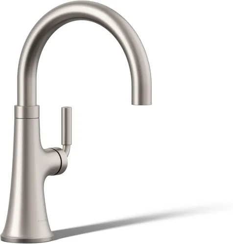 Vista 15 de KOHLER 23767-BL Grifo de tono de barra de cocina de un solo mango, grifo de fregadero de preparación, grifo de barra húmeda, grifo para fregadero