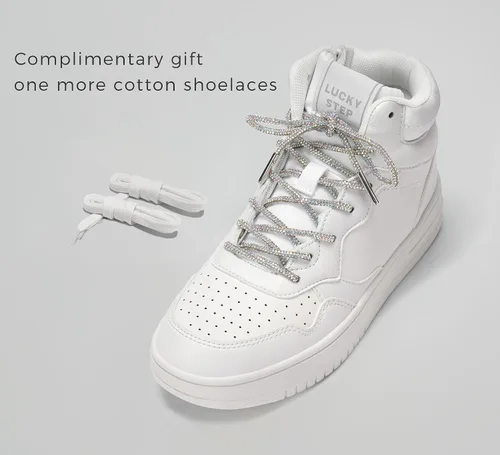 Vista 2 de LUCKY STEP Zapatos deportivos de plataforma alta para mujer, zapatos de tenis con cremallera, botines de piel sintética suave, zapatillas