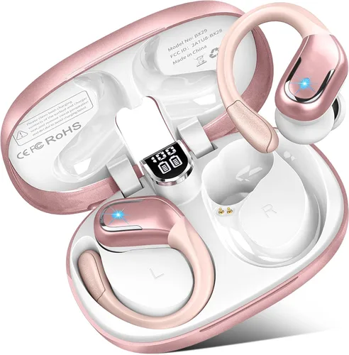 Vista 16 de Ltinist Auriculares inalámbricos, auriculares Bluetooth 5.4 deportivos de 75 horas, auriculares Bluetooth 2026, graves profundos sobre los oídos