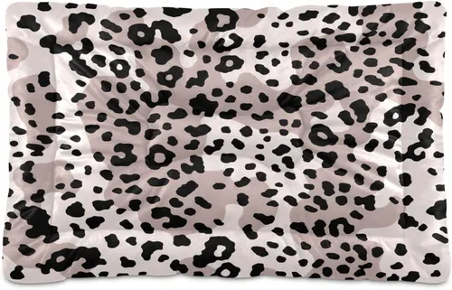 Vista 26 de Almohadilla de cama para mascotas con estampado de vaca 3D, tapete suave para cama de perro con parte inferior antideslizante, almohadilla de jaula