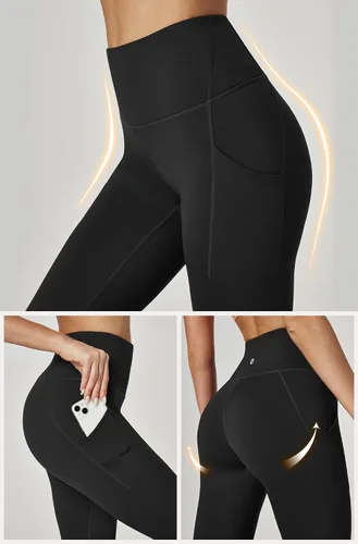 Vista 4 de Ewedoos Women's Fleece Lined Leggings with Pockets Winter Thermal Leggings for Women High Waisted Yoga Warm Leggings