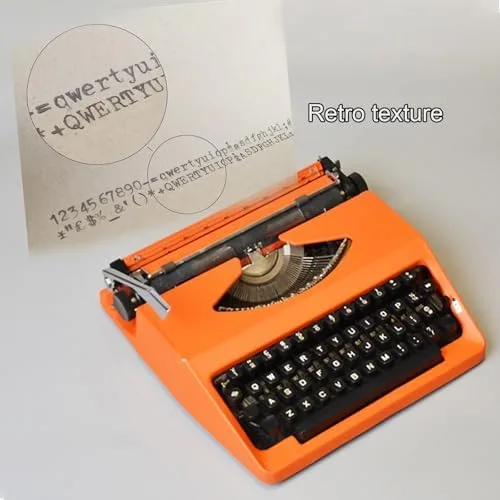 Vista 4 de Máquina de escribir manual portátil vintage, máquina de escritura de estilo retro, para escritores, herramienta de escritura creativa, diseño
