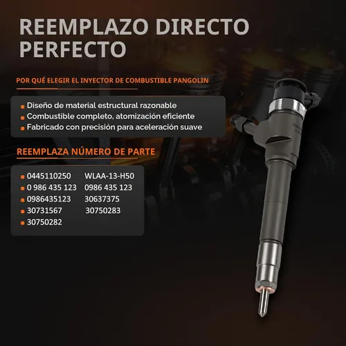 Vista 3 de PANGOLIN 0445110250 inyector de combustible diesel 4PCS se ajusta