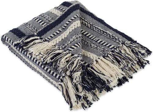 Vista 15 de DII Manta de tiro decorativa trenzada a rayas, 50x60 pulgadas, Alcachofa