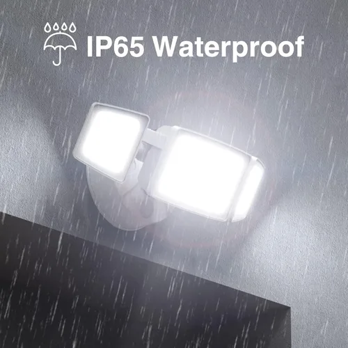 Vista 5 de Onforu 70W Luz de inundación LED del atardecer al amanecer, 7000LM Iluminación exterior de seguridad blanca, Luminaria IP65 impermeable al aire