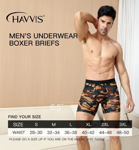 Vista 6 de HAVVIS Calzoncillos tipo bóxer de viscosa de bambú para hombre, ropa interior suave y cómoda para hombre, paquete múltiple