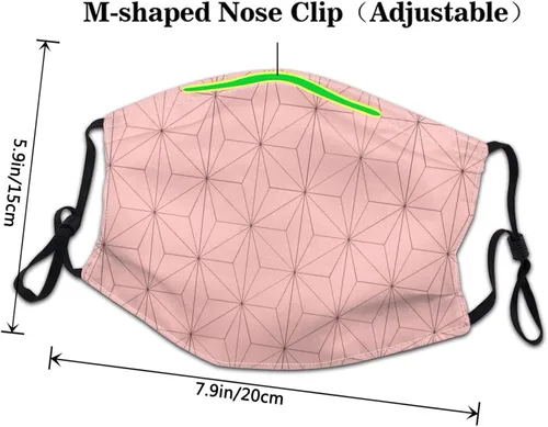 Vista 5 de Aisquw Shinobu Kocho Men WomenS Face Mask Filter Washable Dust-Proof Face Cover Balaclava Reusable