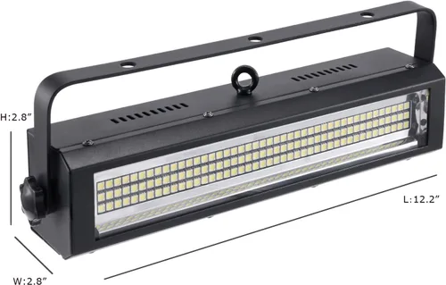 Vista 2 de MFL. S100 132-LED Luz estroboscópica de escenario de 132 LED, iluminación de escenario blanca brillante, luz ciega y de lavado, luces de DJ