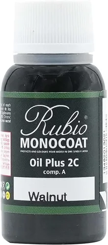 Vista 125 de Rubio Monocoat Muestra de Tinte y Acabado para Madera - Niebla 5% Aceite Plus Parte A Aceite de linaza para madera de secado rápido y ecológico