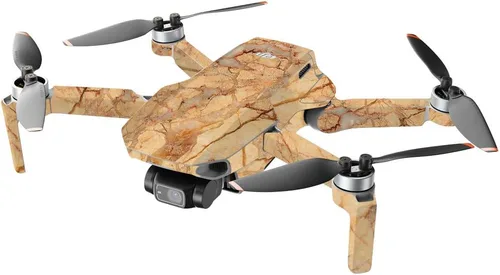 Vista 2 de MightySkins - Compatible con DJI Mini 2 Dron portátil – Mármol ámbar Funda protectora de vinilo duradera y única Fácil de aplicar, quitar