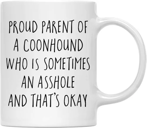 Vista 63 de Andaz Press Funny Dog - Taza de café de 11 onzas, regalo de broma, orgulloso padre de un afenpinscher que es a veces un gilipollas y eso está bien