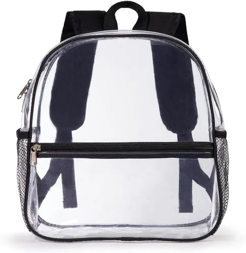 Vista 5 de Mochila transparente de 12 x 12 x 6 pulgadas, Negro