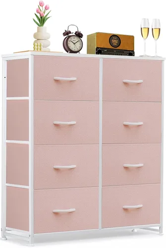 Vista 33 de Cómoda de 7 cajones para dormitorio, tela organizadora de almacenamiento Marrón