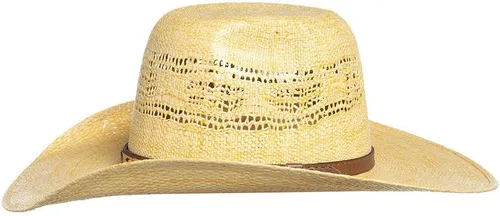 Vista 3 de M&F Western Products Youth Twister Toast Bangora Cool Hand Luke - Sombrero de paja prearrugado marrón M, Beige Bronceado