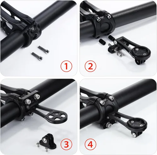 Vista 2 de Soporte de bicicleta para Wahoo Elemnt, Bolt, Roam, Mini - Soporte de computadora de bicicleta de aleación de aluminio ajustable