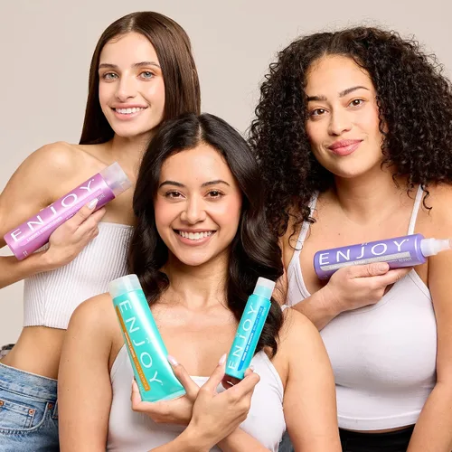 Vista 8 de Enjoy Champú terapéutico voluminizador, limpiador estimulante y espesante del cuero cabelludo para cabello fino o adelgazante, menta, árbol de té