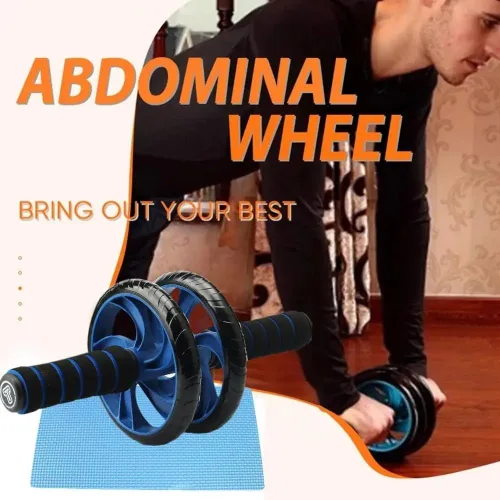Vista 7 de Rodillos abdominales con rodillera, entrenamiento muscular, equipo de fitness para hombres y mujeres, para el hogar, oficina, gimnasio al aire libre