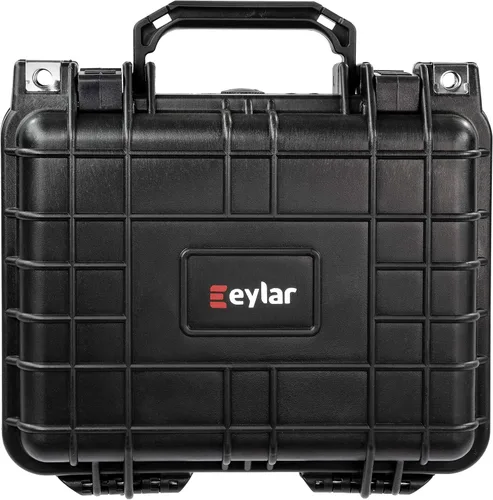Vista 6 de Eylar Equipo pequeño de 10.62 pulgadas, estuche rígido para cámara impermeable con espuma (negro)