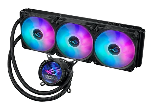 Vista 8 de ASUS Enfriador líquido ROG Strix LC III 360 ARGB LCD todo en uno para CPU - Intel® LGA 1700, 1200, 115X - AMD Socket AM4, AM5 - con LCD IPS de 2.1