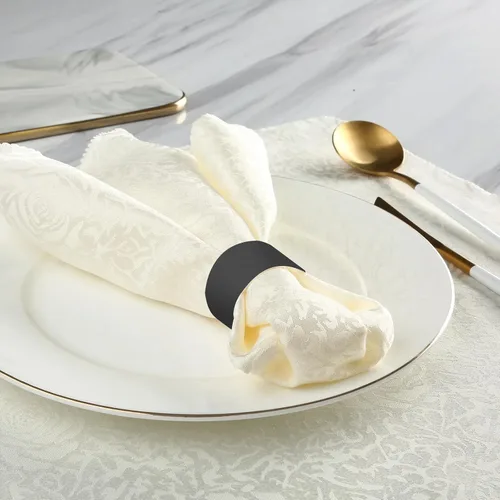 Vista 7 de Germiwipe - 2500 servilletas autoadhesivas de papel negro Bandas de cubiertos, servilleteros perfectos para fiestas de cumpleaños, bodas