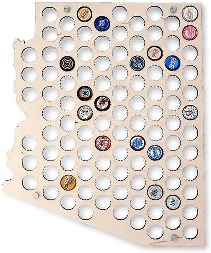Vista 37 de Torched Tapa de cerveza Mapa Alabama, Estados Unidos tapa de cerveza titular decoración de pared, regalo para amantes de la cerveza para hombres