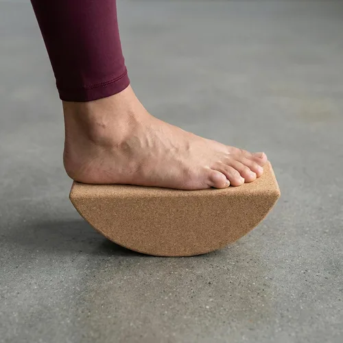 Vista 5 de VOSAREA Bloque de yoga de corcho, soporte natural de alta densidad para pilates, yoga caliente y meditación, ladrillos de pilates antideslizantes