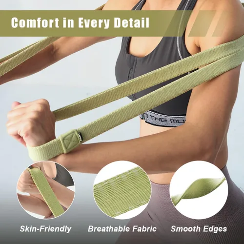 Vista 3 de VRTX No.00 Bandas de resistencia de tela para hombres y mujeres Banda larga de ejercicio para entrenamiento, estiramiento, yoga, entrenamiento