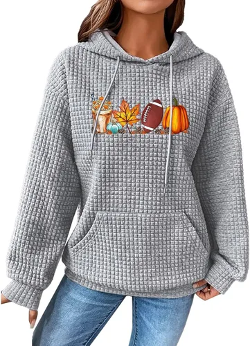 Vista 94 de SHAOBGE Sudaderas con capucha de gran tamaño para mujer, sudaderas con capucha para entrenamiento, suéteres casuales y cómodos trajes de moda