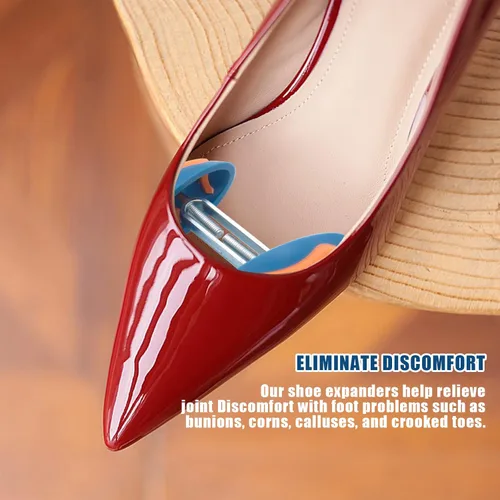Vista 4 de Mini ensanchadores de zapatos para pies anchos, expansor antideslizante más ancho ajustable para hombres y mujeres, zapatos de cirugía plástica