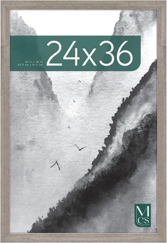 Vista 76 de MCS Marco para póster con estilo de museo, 11 x 17 pulgadas, madera de granero, vertical y horizontal, para colgar en la pared, marco grande