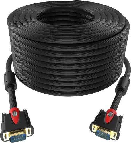 Vista 8 de Cable VGA a VGA HD15 para monitor con ferritas macho a macho-25 pies