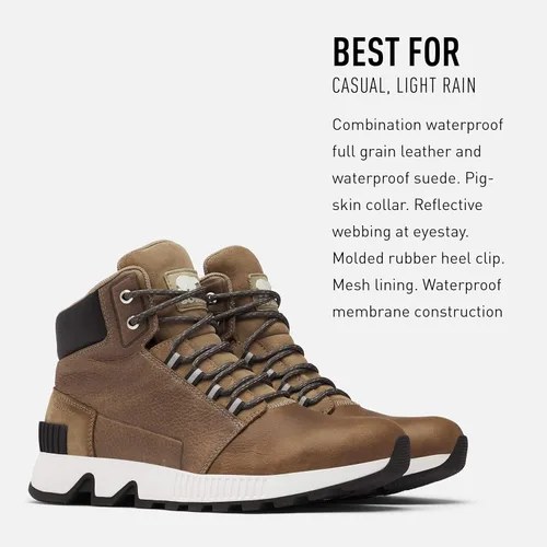 Vista 3 de Sorel Tenis impermeables Mac Hill Mid LTR para hombre, Nieve