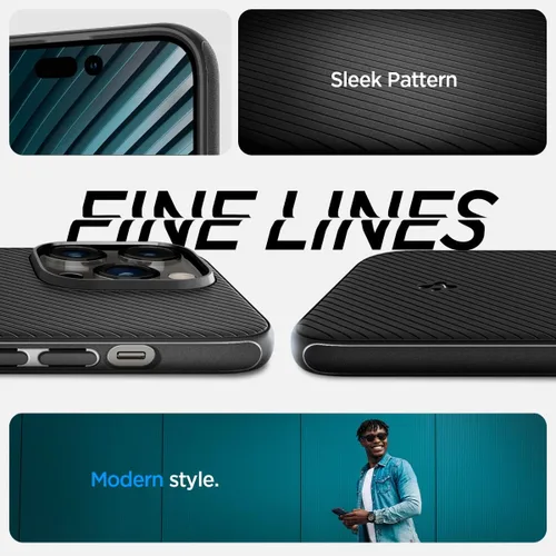 Vista 3 de Spigen Mag Armor MagFit - Funda diseñada para iPhone 14 Pro Max (2022) [protección de grado militar] compatible con MagSafe - negro mate