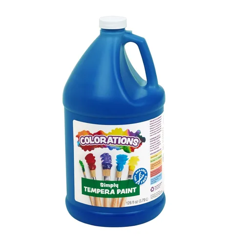 Vista 15 de Colorations Pintura de témpera simple sin parabenos para niños, juego de 11 galones, pintura vibrante para póster y aula, fabricada en Estados