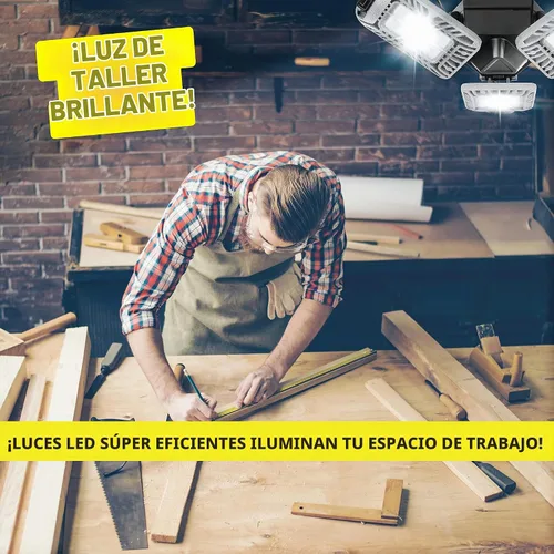 Vista 6 de Bell+Howell Triburst - Luz LED de garaje seleccionada, 5500 lúmenes, 3000 K, 4500 K, 5500 K, luces LED de techo para garaje, luces LED brillantes