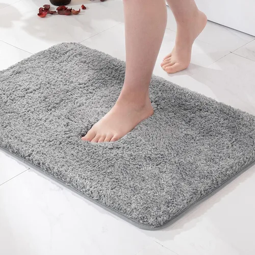 Vista 87 de MIULEE Alfombras de baño negras, suaves y pequeñas, absorbentes, antideslizantes, de secado rápido, esponjosas, para baño, bañera y duchas, lavables