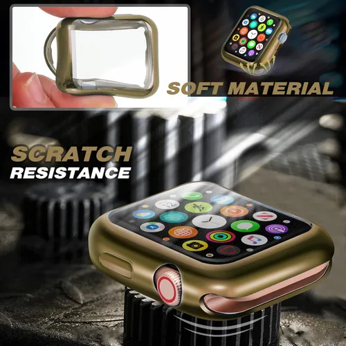 Vista 3 de ORIbox Funda ultradelgada compatible con Apple Watch Series 3 y Apple Watch Series 2, TPU HD, funda protectora completa resistente a los arañazos