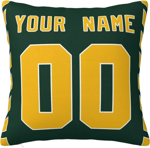 Vista 20 de Fundas de almohada personalizadas decorativas con nombre y número, fundas de almohada cuadradas para sofá, dormitorio, silla de automóvil