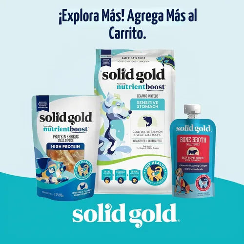 Vista 9 de Solid Gold Complementos de Comida para Perros Secada al Aire para Alimentos Secos – Golosinas saludables para perros con carne de res real