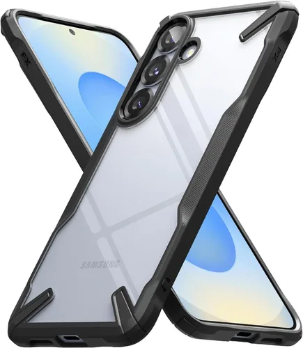 Vista 43 de Ringke Fusion-X [revestimiento dual antiarañazos] compatible con Samsung Galaxy A14 (4G y 5G), parachoques aumentado transparente, parte trasera