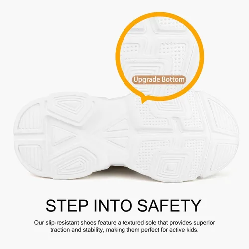 Vista 5 de Zapatos deportivos para niños y niños, zapatos casuales de malla, tendencia transpirable, moda para niños, zapatos de baloncesto deportivos