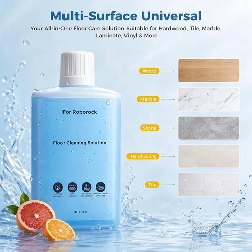 Vista 5 de 2 x 1L Floor Cleaning Solution for Roborock Robot Vacuum & Wet Dry Vacuum